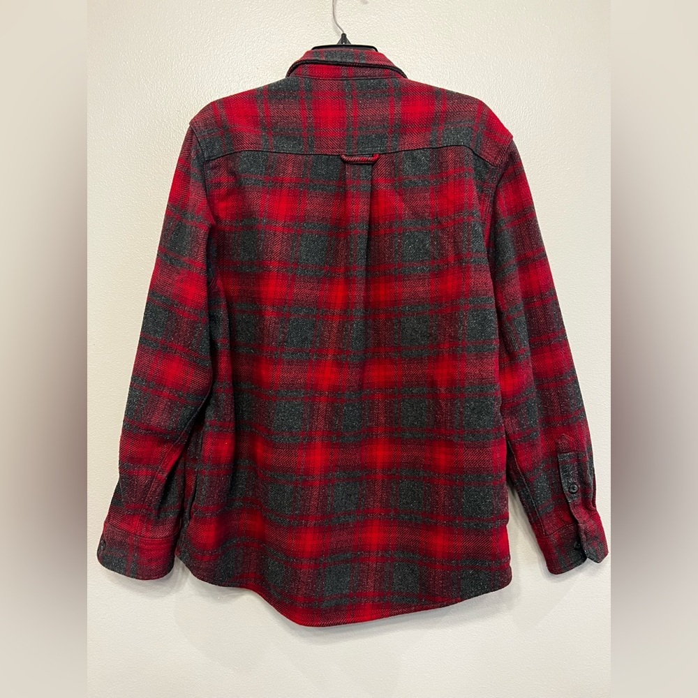 Orvis Men’s Thick Heavy Red and Gray Plaid Flannel Button Down‎ Shirt Sz M - Picture 9 of 9